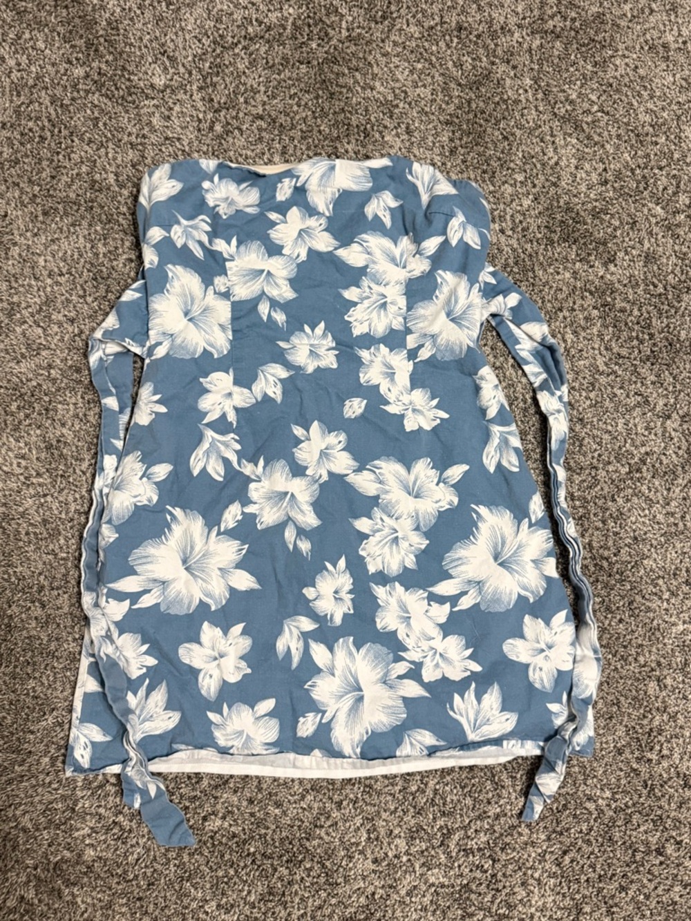 Blue and White Floral Dress